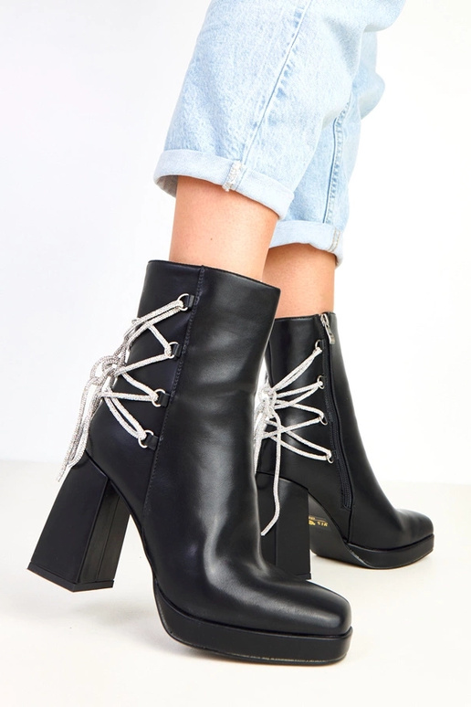 Nancy stivaletti neri con tacco a... Nancy stivaletti neri con tacco a...