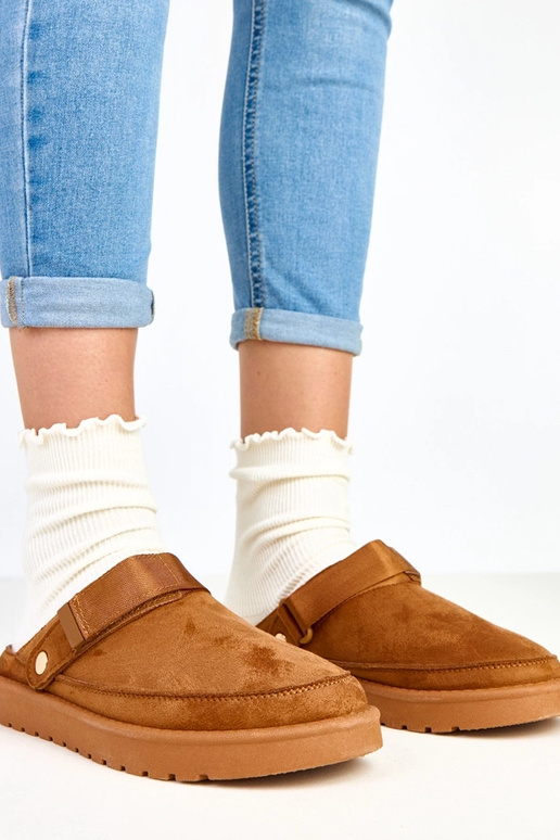 Miluska ciabatte marroni con velcro Miluska ciabatte marroni con velcro