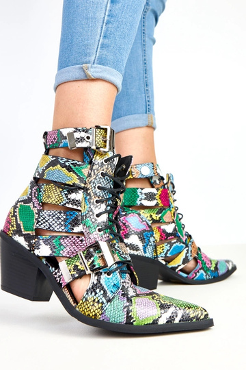 Stivaletti multicolori con...