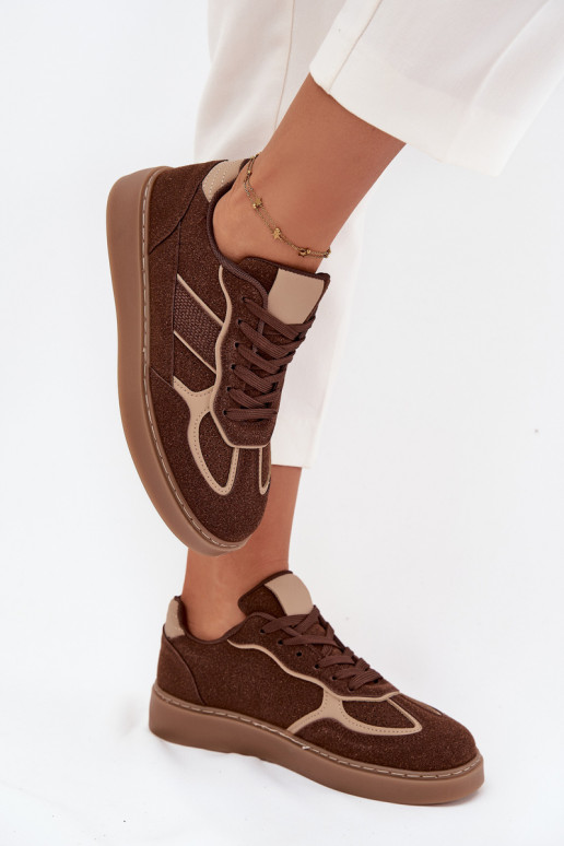 Basso Scarpe modello sneakers Femminile colore marrone Brenelle