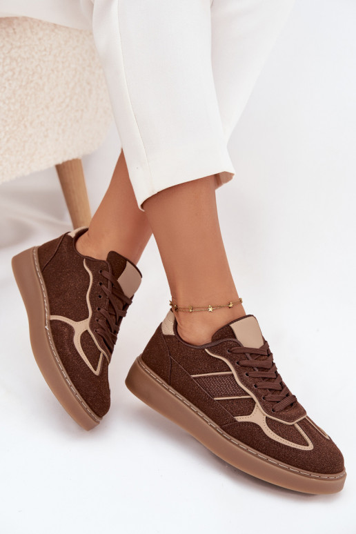 Basso Scarpe modello sneakers Femminile colore marrone Brenelle