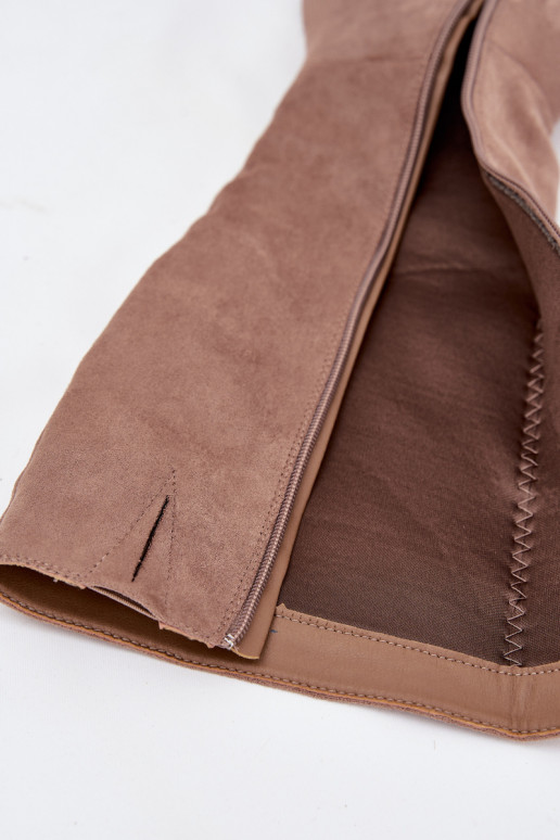 stivali da donna con i tacchi Ze colore doratom Elemento beige Nivarae