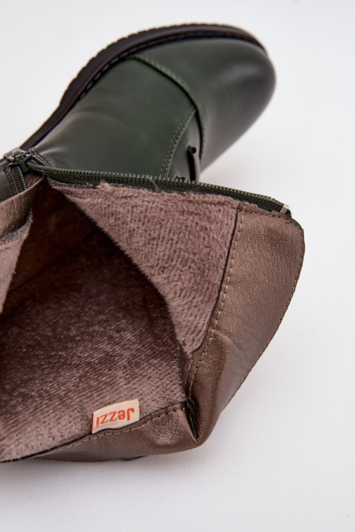 riscaldamento Stivali da donna con tacchi larghi colore verde Labise riscaldamento Stivali da donna con tacchi larghi colore verde Labise