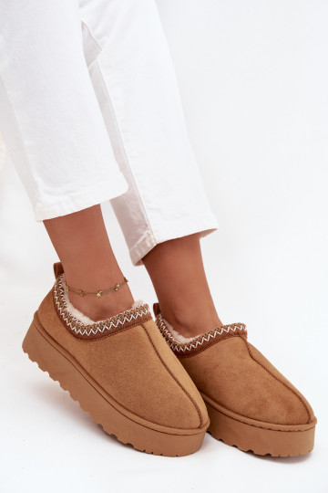 Stivali da neve Donne basseHaftem con una piattaforma colore marrone Taliah