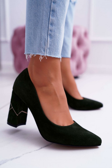 Scarpe Femminile Laura Messi dalla pelle scamosciata colore verde 2050