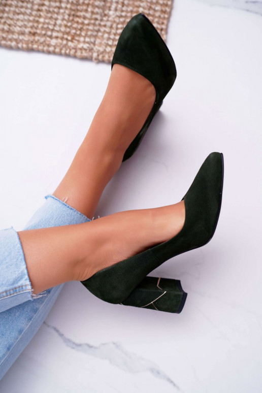 Scarpe Femminile Laura Messi dalla pelle scamosciata colore verde 2050 Scarpe Femminile Laura Messi dalla pelle scamosciata colore verde 2050