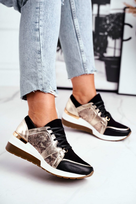 Scarpe modello Sneakers in pelle colore dorato Nicole 2465 Scarpe modello Sneakers in pelle colore dorato Nicole 2465