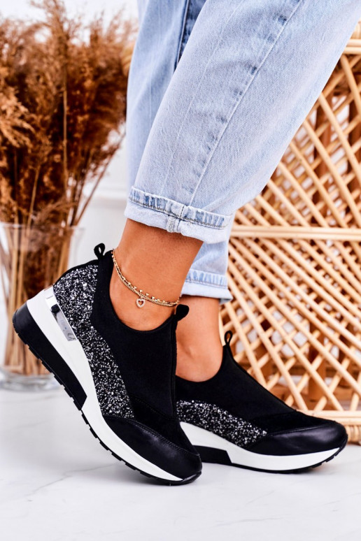 Femminile Scarpe modello Sneakers in pelle colore nero color argento Frances Femminile Scarpe modello Sneakers in pelle colore nero color argento Frances
