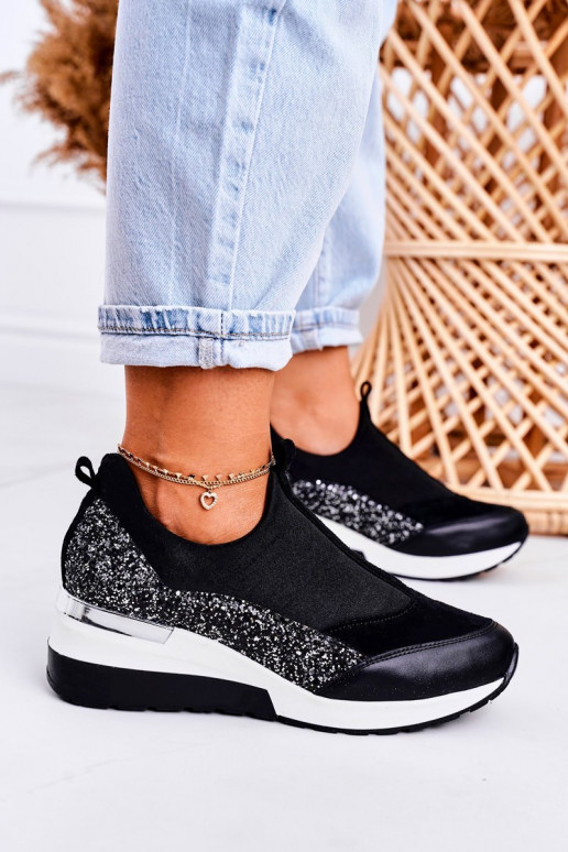 Femminile Scarpe modello Sneakers in pelle colore nero color argento Frances Femminile Scarpe modello Sneakers in pelle colore nero color argento Frances