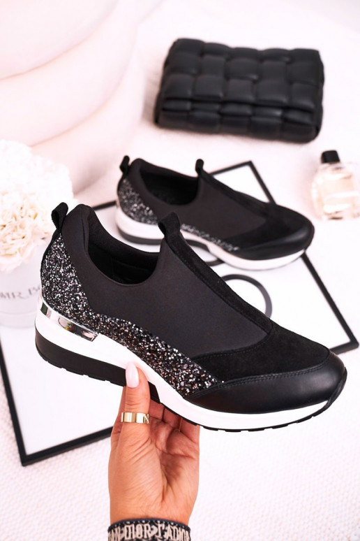 Femminile Scarpe modello Sneakers in pelle colore nero color argento Frances Femminile Scarpe modello Sneakers in pelle colore nero color argento Frances