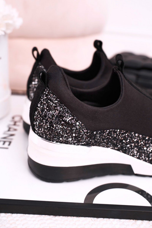 Femminile Scarpe modello Sneakers in pelle colore nero color argento Frances Femminile Scarpe modello Sneakers in pelle colore nero color argento Frances