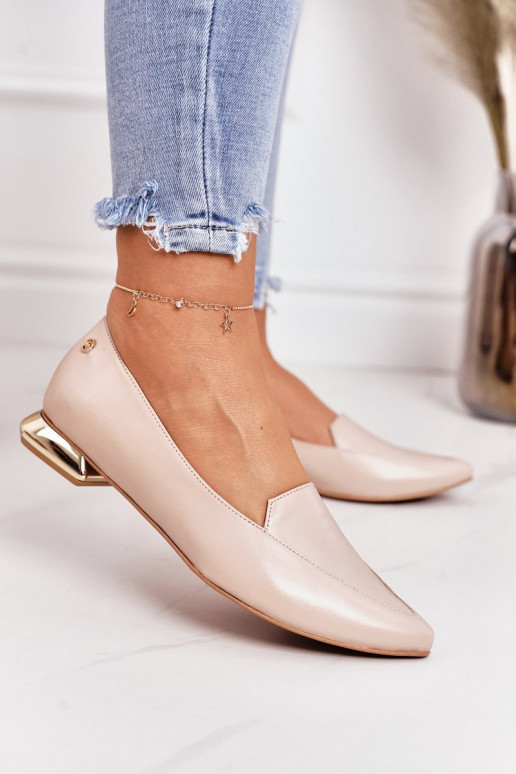 Mocassini con tacchi color oro Laura Messi 2013 beige Mocassini con tacchi color oro Laura Messi 2013 beige