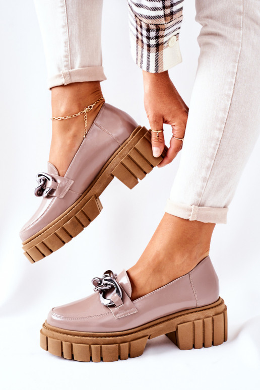 Femminile scarpe Mocassini Pelle colore cappuccino Laura Messi 2339 Femminile scarpe Mocassini Pelle colore cappuccino Laura Messi 2339