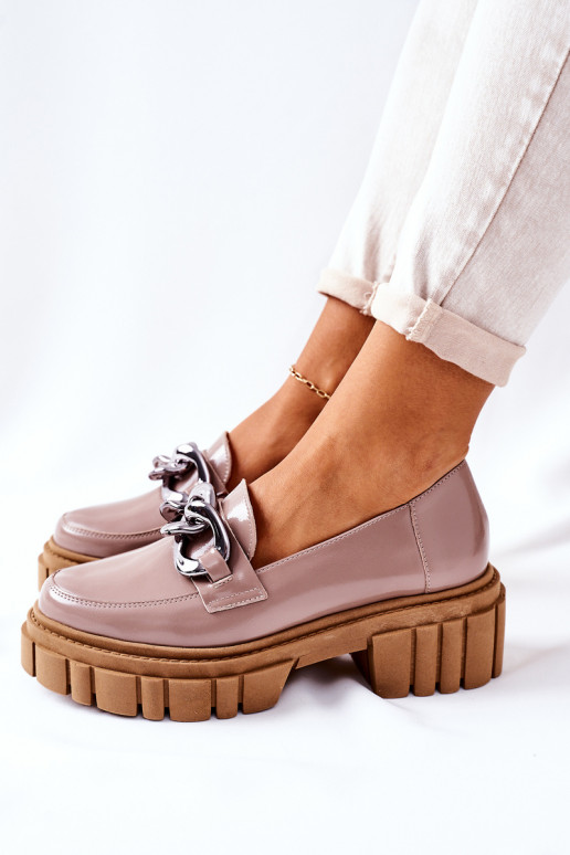 Femminile scarpe Mocassini Pelle colore cappuccino Laura Messi 2339 Femminile scarpe Mocassini Pelle colore cappuccino Laura Messi 2339