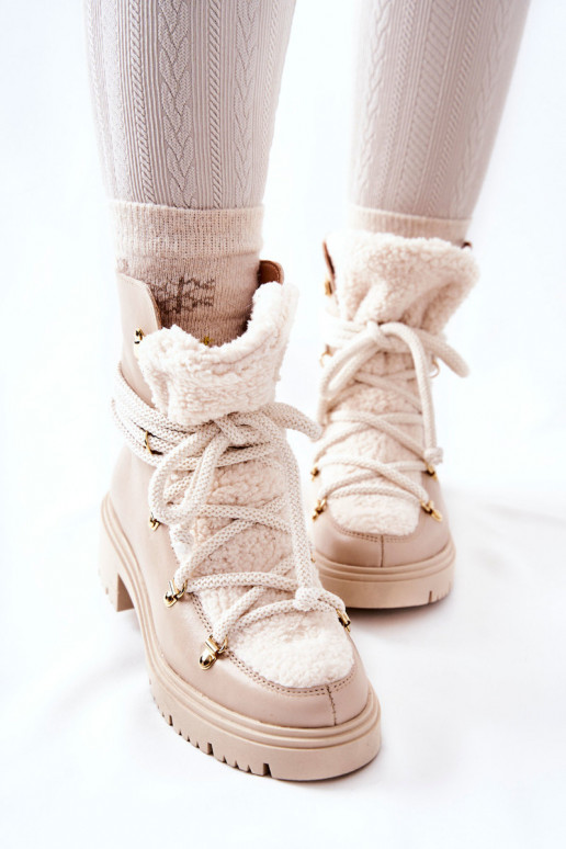 Pelle Stivali scarpe con cinghie LeAski colore avorio 3116 Pelle Stivali scarpe con cinghie LeAski colore avorio 3116