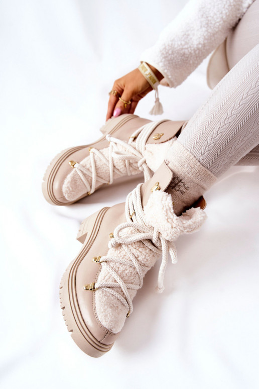 Pelle Stivali scarpe con cinghie LeAski colore avorio 3116 Pelle Stivali scarpe con cinghie LeAski colore avorio 3116