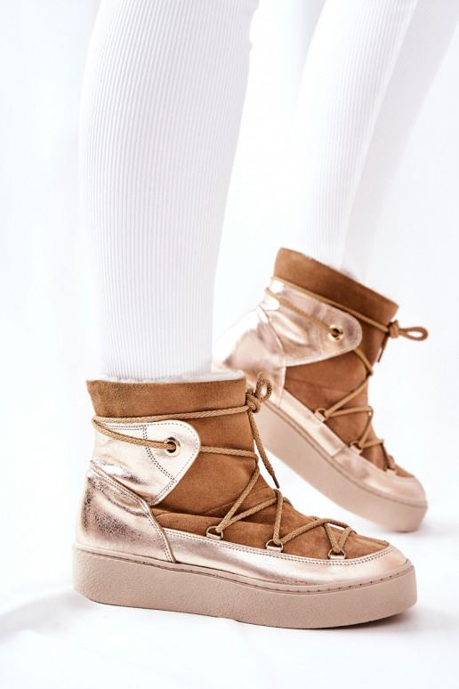 riscaldamento Scarpe scamosciate Stivali da neve colore marrone Clarem riscaldamento Scarpe scamosciate Stivali da neve colore marrone Clarem