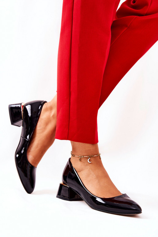 Pelle con effetto vernice Scarpe LeAski 3118 colore nero Pelle con effetto vernice Scarpe LeAski 3118 colore nero