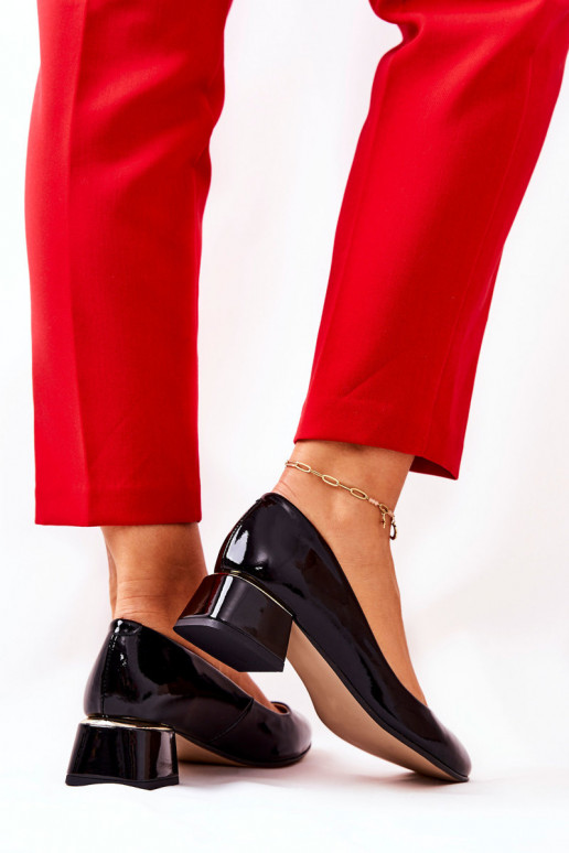 Pelle con effetto vernice Scarpe LeAski 3118 colore nero Pelle con effetto vernice Scarpe LeAski 3118 colore nero