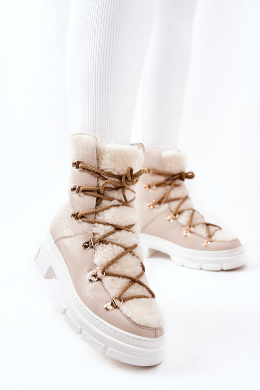 riscaldamento Pelle Stivali scarpe colore avorio Nerisso riscaldamento Pelle Stivali scarpe colore avorio Nerisso