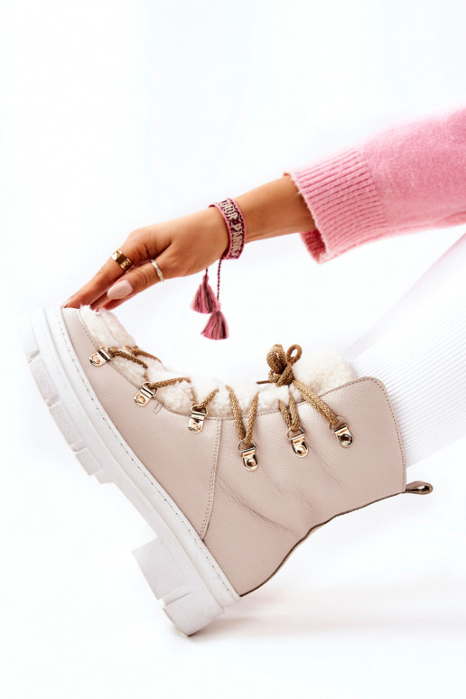 riscaldamento Pelle Stivali scarpe colore avorio Nerisso riscaldamento Pelle Stivali scarpe colore avorio Nerisso