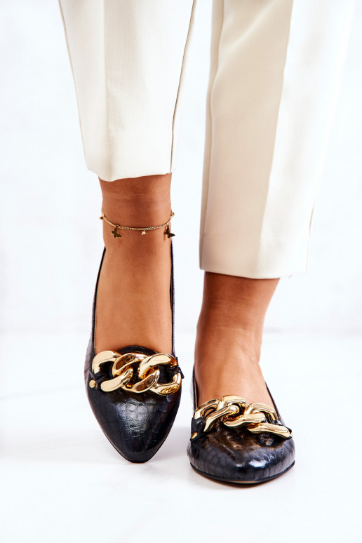 Pelle con imitazione della pelle di serpente Scarpe colore nero Elissabeth Pelle con imitazione della pelle di serpente Scarpe colore nero Elissabeth