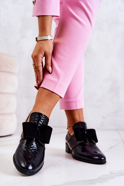 Pelle con imitazione della pelle di serpente scarpe colore nero Deverleigh Pelle con imitazione della pelle di serpente scarpe colore nero Deverleigh