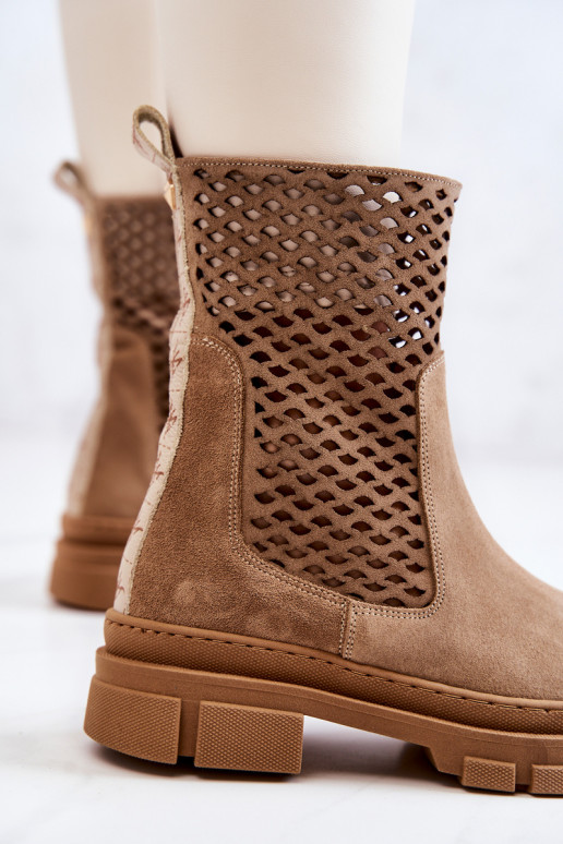 Pelle Stivaletti da lavoro Nicole colore marrone 2711 Pelle Stivaletti da lavoro Nicole colore marrone 2711