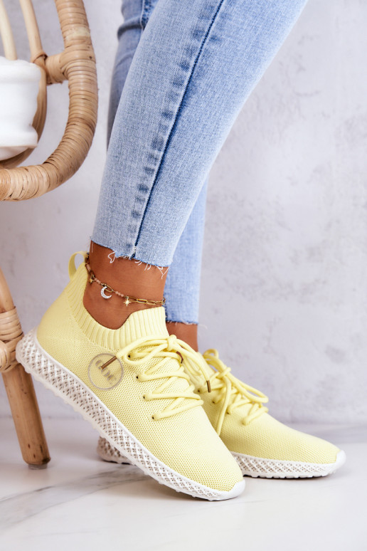 Femminile Stile sportivo scarpe GOE JJ2N4150 colore giallo Femminile Stile sportivo scarpe GOE JJ2N4150 colore giallo