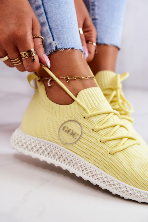 Femminile Stile sportivo scarpe GOE JJ2N4150 colore giallo Femminile Stile sportivo scarpe GOE JJ2N4150 colore giallo