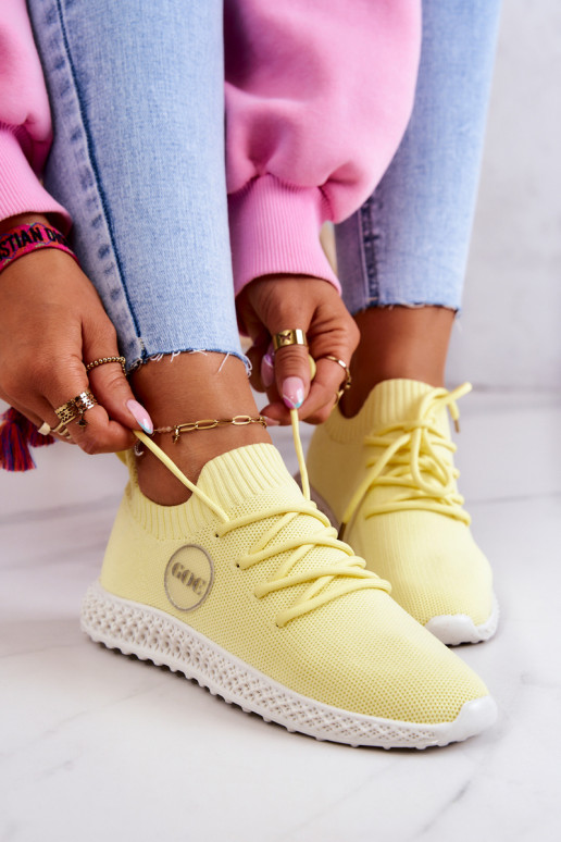 Femminile Stile sportivo scarpe GOE JJ2N4150 colore giallo Femminile Stile sportivo scarpe GOE JJ2N4150 colore giallo