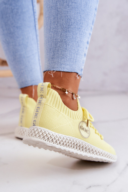 Femminile Stile sportivo scarpe GOE JJ2N4150 colore giallo Femminile Stile sportivo scarpe GOE JJ2N4150 colore giallo