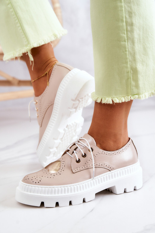 Pelle scarpe con i cuori beige Curtis Pelle scarpe con i cuori beige Curtis