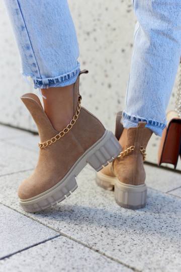 Scarpe in camoscio marroni stilose con tagli Lemar Forget Me 2