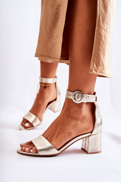 Pelle Sandali col tacco alto Deveciejka 04141-42 colore dorato Pelle Sandali col tacco alto Deveciejka 04141-42 colore dorato