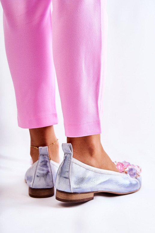 Zazoo 2749 Femminile Ballerine con gli occhi lucenti Bianco-colore blu Zazoo 2749 Femminile Ballerine con gli occhi lucenti Bianco-colore blu