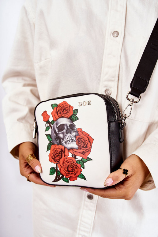 Borsa di pelle Postino IN Stampa GOE ZNJ012 Nero e-Bianco Borsa di pelle Postino IN Stampa GOE ZNJ012 Nero e-Bianco