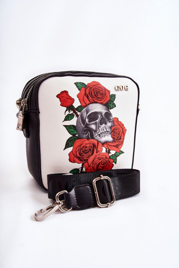 Borsa di pelle Postino IN Stampa GOE ZNJ012 Nero e-Bianco 2