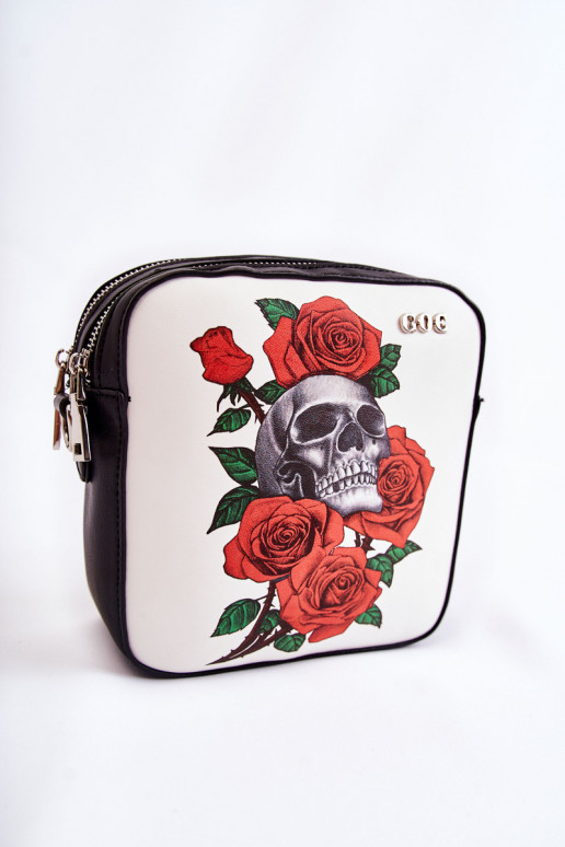 Borsa di pelle Postino IN Stampa GOE ZNJ012 Nero e-Bianco Borsa di pelle Postino IN Stampa GOE ZNJ012 Nero e-Bianco