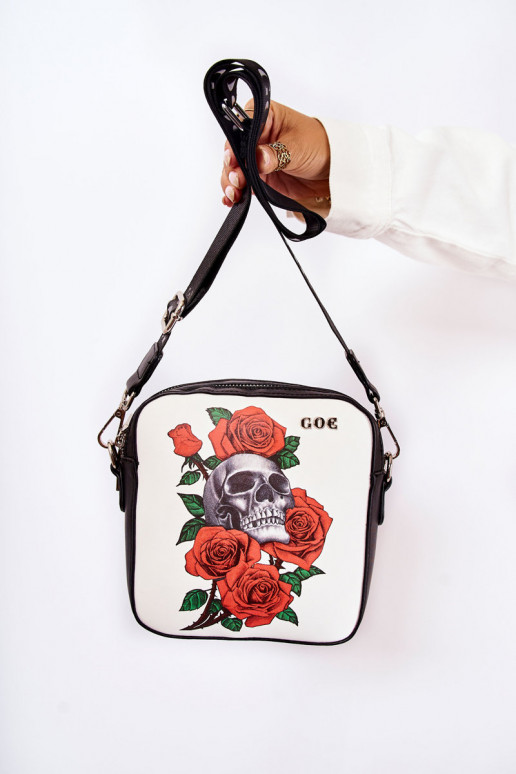 Borsa di pelle Postino IN Stampa GOE ZNJ012 Nero e-Bianco Borsa di pelle Postino IN Stampa GOE ZNJ012 Nero e-Bianco