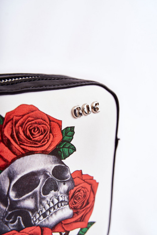 Borsa di pelle Postino IN Stampa GOE ZNJ012 Nero e-Bianco Borsa di pelle Postino IN Stampa GOE ZNJ012 Nero e-Bianco