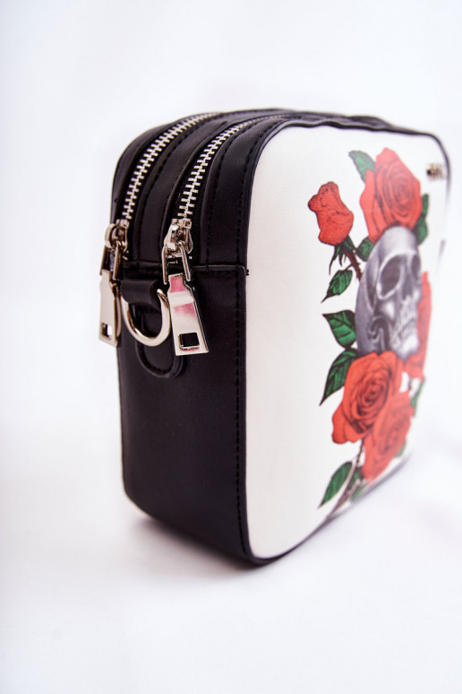 Borsa di pelle Postino IN Stampa GOE ZNJ012 Nero e-Bianco Borsa di pelle Postino IN Stampa GOE ZNJ012 Nero e-Bianco