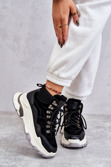 Femminile Alto scarpe da ginnastica GOE KK2N4098 colore nero