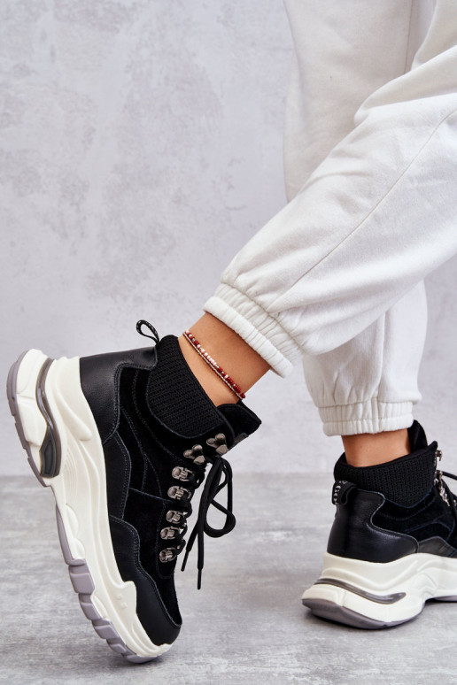 Femminile Alto scarpe da ginnastica GOE KK2N4098 colore nero Femminile Alto scarpe da ginnastica GOE KK2N4098 colore nero