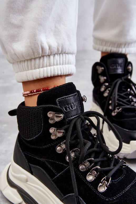 Femminile Alto scarpe da ginnastica GOE KK2N4098 colore nero Femminile Alto scarpe da ginnastica GOE KK2N4098 colore nero