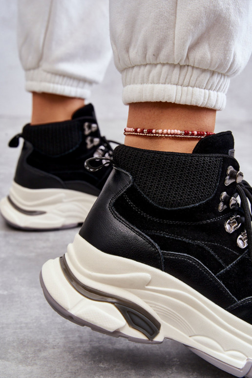 Femminile Alto scarpe da ginnastica GOE KK2N4098 colore nero Femminile Alto scarpe da ginnastica GOE KK2N4098 colore nero