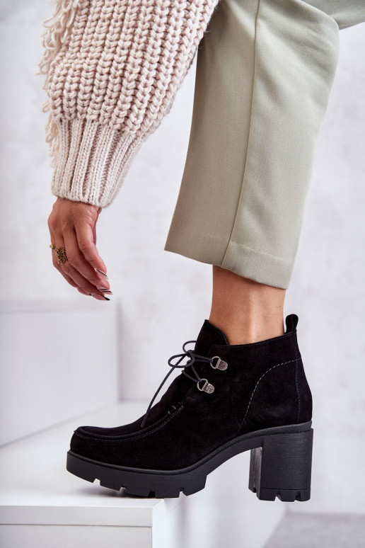 Femminile Scarpe scamosciate con cinghie colore nero Lemar Deverianne