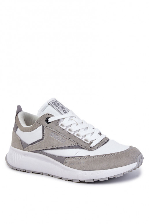 Deveschio Stile sportivo scarpe Big Star KK174021 Bianco-colore grigio