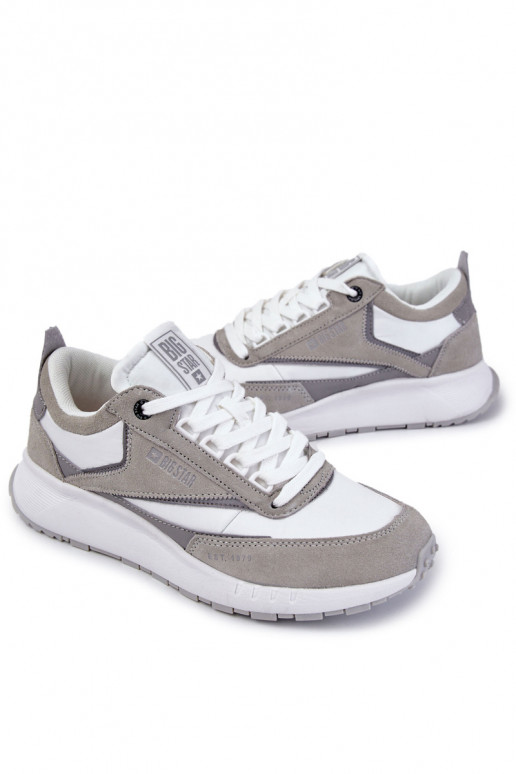 Deveschio Stile sportivo scarpe Big Star KK174021 Bianco-colore grigio