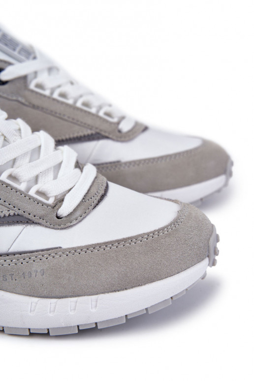 Deveschio Stile sportivo scarpe Big Star KK174021 Bianco-colore grigio